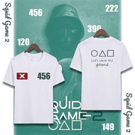 New Unisex printed dramatic version game T-shirt ○ △ □" Squid Game - Season 2 " Wear a number 222 00