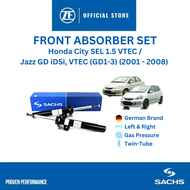 SACHS Shocks Absorber Front Set Honda City V-TEC / Jazz GD I-DSI - (2001 - 2008) | 318 929_930