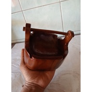 Teak wood bucket motif erosion ashtray