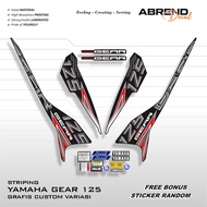 Abrend Decal - STRIPING MIO GEAR GARFIS CUSTOM GEAR 125 STICKER/ YAMAHA GEAR STICKER/ STICKER/ STRPI
