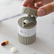 【YM】Japan portable medicine box, Japan medicine box, portable pill cutter, pill crusher, mini medicine box separator, tablet press, separator travel medicine box, gift for the elderly