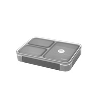 [Direct from Japan] Foodman Bento Box Can be carried upright Slim Bento Box 600ml Clear Gray Leak-re