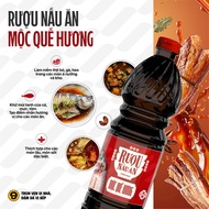 Rượu Nấu Ăn Mộc Quế Hương 9Chum Chai Nhựa 1L ướp thịt cá khử mùi tanh tăng hương vị món ăn