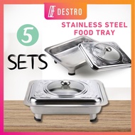 Destro 5 SETS 34x28 BUFFET EMBOSSED / BUFFET TRAY SET / BUFFET FOOD TRAY / SERVING TRAY /FOOD PAN KE