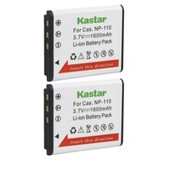 Kastar 2-Pack Battery Replacement for Casio NP-110 NP-160 Battery, Exilim EX-ZR20, Exilim EX-FC500S,