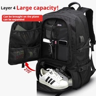 Man 50-80L beg travel bagpack waterproof hiking Backpack with shoe compartment 15.6/17/18 inch lapto