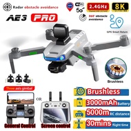 5KM 30 Minutes AE3 GPS Drone With 8K HD EIS Camera touch screen 3-Axis Gimbal Dual Camera Obstacle A