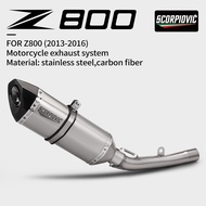 Motorcycle Exhaust Pipe For Z800 Z 800 fits 51mm Motorcycle Exhaust Muffler Link Middle Tube Connect