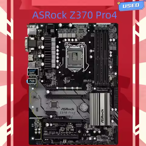 ASRock Z370 Pro4 motherboard, 1151 pin, supports 8/9th generation Intel CPU, dual M.2 interface DDR4