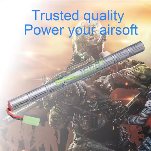 8S 2/3A 9.6v 1600mAh Stick NIMH Battery Pack and USB Charger for Airsoft Guns,CAR15,MC51,FNP90,AUGRT