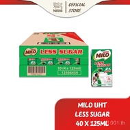 [Carton] MILO UHT Less Sugar Chocolate Malt Packet Drink (4 x 125ml)