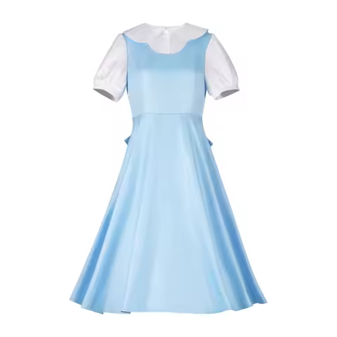 anime character costume cosplay of Akane Tendo in a blue dress