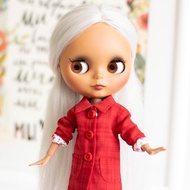 Red coat for dolls Blythe, Pullip, BJD 1:6, doll outerwear, 娃娃衣服, 布莱斯, 手工制作