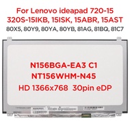 15.6" Slim Laptop LCD Screen N156BGA-EA3 C1 Fit NT156WHM-N45 V8.0 For Lenovo ideapad 320S-15ISK 320S-15ABR 320S-15AST 720-15IKB 80X5 30 pins eDP
