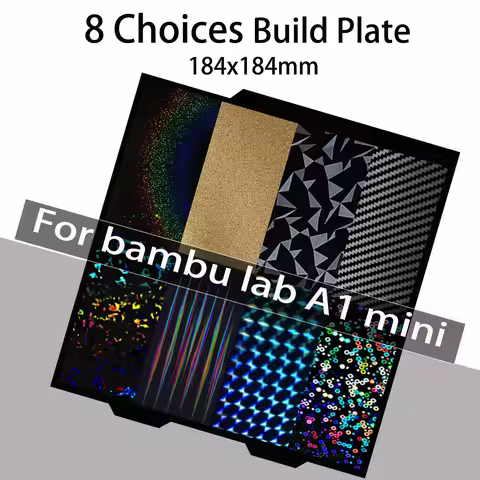 For Bambu Lab A1 Mini Textured Pei Sheet 180x180 Build Plate Double sided Carbon Spring Steel Sheet 
