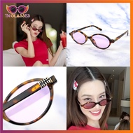 TN Glasses MM Sunglasses Oval Y2K Style Hot Trend Many Celebrities Wear It [Premium Grade] Y2K Sungl