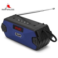 Portable Wireless Speaker Bluetooth Mini Subwoofer Support TF Card USB Speaker FM Receiver/Radio with FM Blue
