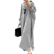 2026 Cross-Border Shipping Casual Long-Sleeved Loose Striped Buttons Women's Cross-Border Shipping