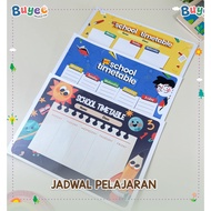 BUYEEGIFT | School Planner School Timetable Wipe and Clean Lesson Schedule Free Marker