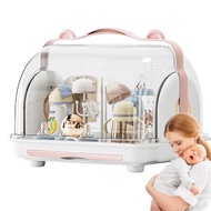 Baby Bottle Drying Container Bottle Sterilizer And Dryer Small Box Drain Board And Dustproof Lid For