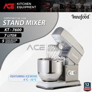 READY STOCK Innofood Heavy Duty Professional Silent Stand Mixer - Grey/White/Pink/Jade Blue (7L)KT-7
