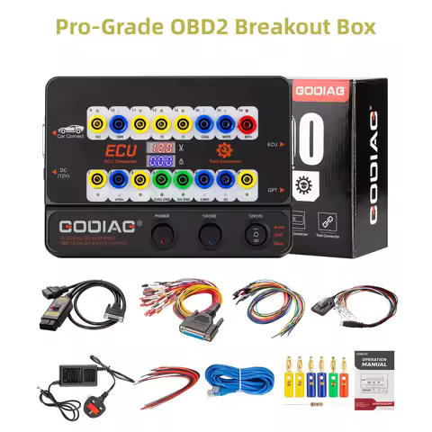 GODIAG GT100 PLUS GPT ENET DOIP 24V-12V AUTO TOOLS OBD II Break Out Box ECU Connector