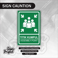 STICKER Sign Sticker assembly point / assembly point Sticker / Gathering point Sticker / Sign Sticke