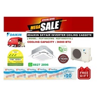 Daikin SkyAir Ceiling Cassette 36000 BTU + FREE NTUC VOUCHER + FREE Delivery + FREE Consultation Ser