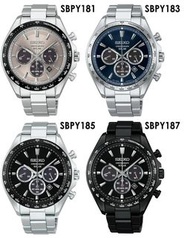 【現貨】Seiko 精工 Selection Chronograph analog solar Stainless Steel strap watch SBPY181 Brown dial / SBP