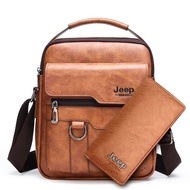 Tas Selempang Pria Kulit Anti Air Original Jeep Tas Pria Keren Kasual 2025 Premium Business Messenge