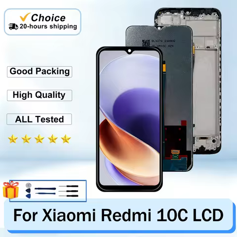6.71" For Xiaomi Redmi 10C LCD 220333QAG Display Touch Screen 220333QBI Digitizer Assembly For 22033