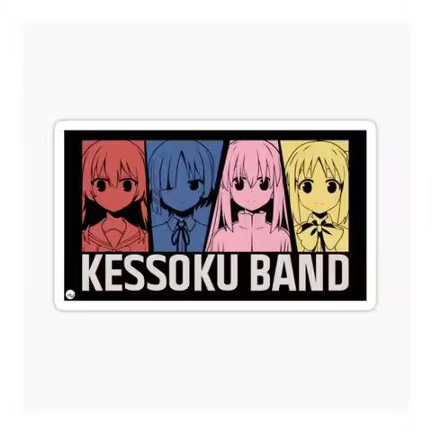 Bocchi The Rock Kessoku Band Print Sticker Car Window Bumpers Die-cut Vinyl Stickers Decorative Acce