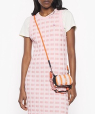 MAISON KITSUNÉ x TOPOLOGIE 迷你水瓶條紋斜背包_萬壽菊紅