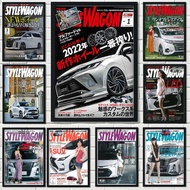 Penutup majalah kereta bandar Jepun poster estetik JDM kereta sukan GTR SUV balapan kanvas seni deko