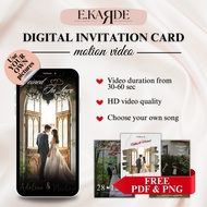 E.KARDE Digital Wedding Invitation Card | Kad Kahwin | Engagement | Video Card | Murah | RSVP | No 4