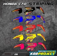 (COD)C70 STICKER STRIPING MOTOR HONDA C70 STRIPING VARIASI RACING