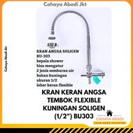 FLEXIBLE BRASS WALL-MOUNTED ANGSA FAUCET SOLIGEN (1/2") BU303