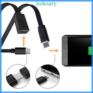 KOK Flexible USB C Female To Microed USB Male Converter Cable 10cm 20cm Silicone