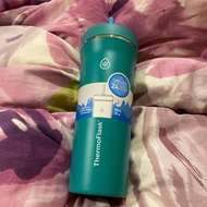 Costco ThermoFlask 不鏽鋼吸管隨行杯 冰霸杯 950毫升 綠