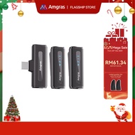 Amgras SoundMeta II Ultra Lavalier Wireless Microphone Noise Cancelling Ultra-Light Live Broadcast/V