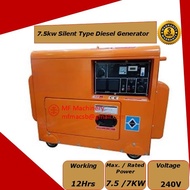 Mf Working 12hours Heavy Duty 7.5kw Silent Type Diesel Generator