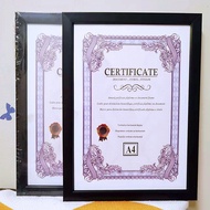 PVC A4 BLACK CERTIFICATE FRAME SIZE A4 / 8.5*11 inches Photo frame picture frame wall decoration