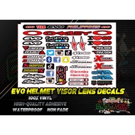 【Hot Sale】Helmet Lens Visor Sticker Set EVO / 3m / Hologram / hello kitty / Laminated/ Waterproof