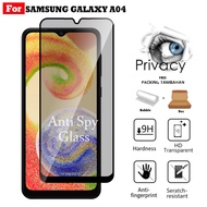 Tempered Glass Samsung A04 Samsung A04e Privacy Anti Spy Full Screen/