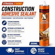 X’traseal X’Bond No Nails Construction Adhesive Sealant 300ML | Strong Bond Glue for Wood Tile Metal