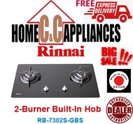 RINNAI  RB-7302S-GBS 2 Burner Built-In Hob | Black Tempered Glass | FREE DELIVERY |