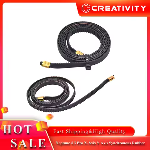 Neptune 4,3 Pro X-Axis Y Axis Synchronous Rubber GT2 Width 6mm Timing Belt Fit Neptune 4,3 Max Neptu