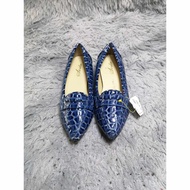 Exotic Leather Pointed Toe Flats