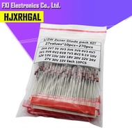270pcs/lot 0.5W Zener Diode kit Assortment Set 1/2W 2V4-33V Zener Diode pack 12V 18V 5V1 5V6 3V3 3V6