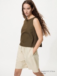Linen Blend Easy Shorts